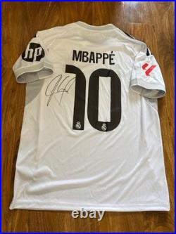 Kylian Mbappe hand signed Real Madrid Home Short With COA Included