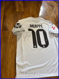Kylian Mbappe hand signed Real Madrid Home Short With COA Included