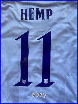 LAUREN HEMP Signed ENGLAND Shirt Manchester City COA