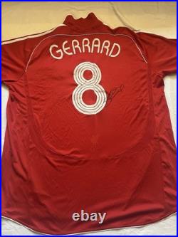 LFC Football Shirt Signed Gerrard