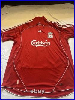 LFC Football Shirt Signed Gerrard