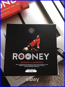 LIMITED EDITION Wayne Rooney Signed Manchester United Shirt Box Set Autograph