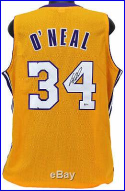 Lakers Shaquille O'Neal Authentic Signed Yellow Shaq Diesel Jersey BAS Witnessed