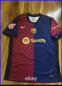 Lamine Yamal Hand Signed Barcelona Home Shirt With Coa Included