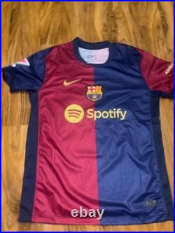 Lamine Yamal Hand Signed Barcelona home Shirt With Coa Included
