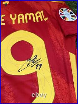 Lamine Yamal Ultra Rare Signed Spain Shirt With Certificate COA Euro 2024 Hero