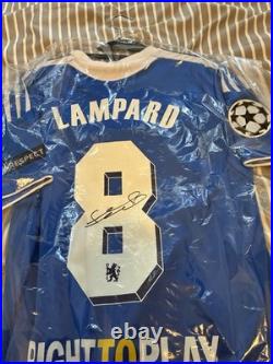 Lampard Signed Chelsea Champions League Shirt With Final Details On The Front