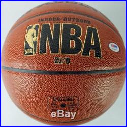 Larry Bird & Magic Johnson Authentic Signed Basketball Bird Hologram & PSA/DNA