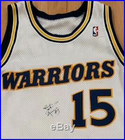 Latrell Sprewell Golden State Warriors Game Worn Signed Jersey Stephen Curry