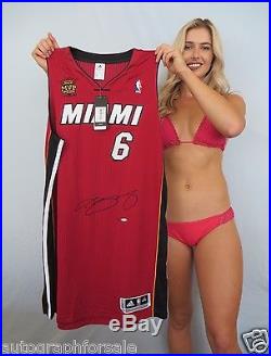 LeBron James signed auto Miami Heat Finals MVP authentic game jersey UDA #1/25