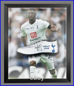 Ledley King Tottenham Hotspurs Signed White Football Boot In A Framed DisplayA