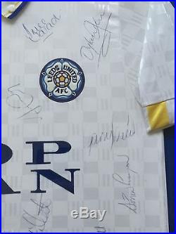 Leeds United Hand Signed Football Shirt Display With COA 89/90 TOP MAN Very Rare