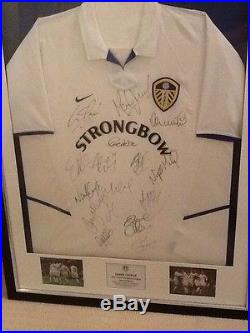 Leeds United Hand Signed Football Shirt Framed Excellent Condition