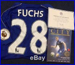 Leicester City Christian Fuchs Signed Match Worn Poppy shirt