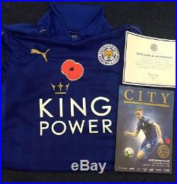 Leicester City Shinji Okazaki Signed Match Worn Poppy shirt