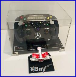 Lewis Hamilton Mclaren Mercedes Amalgam steering wheel model Button signed F1