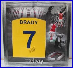 Liam Brady Framed & Signed Arsenal Montage Shirt 1979 FA Cup Winner + COA