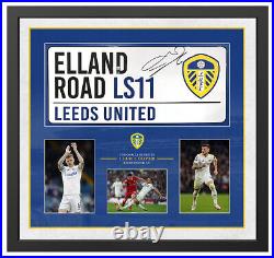 Liam Cooper SIGNED & FRAMED Leeds United FC Street Sign Genuine AFTAL COA