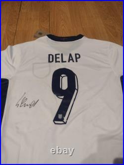 Liam Delap England Signed Shirt With Photo Proof