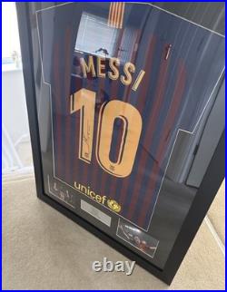 Lionel Leo Messi Framed Barcelona Shirt & Signature Frame