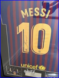 Lionel Leo Messi Framed Barcelona Shirt & Signature Frame