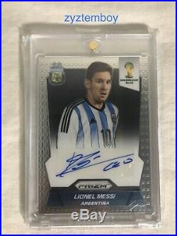 Lionel Messi 2014 Panini Prizm World Cup Soccer Signed Auto Autograph