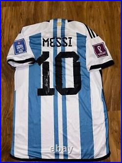 Lionel Messi Hand Signed Argentina Home Shirt With Coa Included