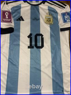 Lionel Messi Hand Signed Argentina Home Shirt With Coa Included