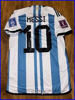 Lionel Messi Hand Signed Argentina Home Shirt With Coa Included