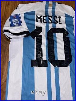 Lionel Messi Hand Signed Argentina Home Shirt With Coa Included