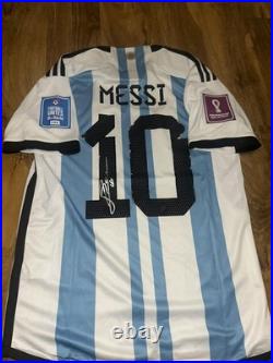 Lionel Messi Hand Signed Argentina Home Shirt With Coa Included