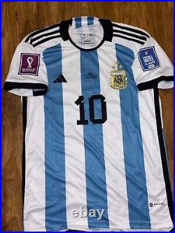 Lionel Messi Hand Signed Argentina Home Shirt With Coa Included