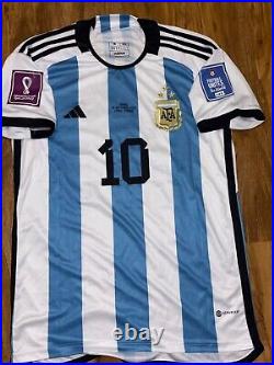 Lionel Messi Hand Signed Argentina Home Shirt With Coa Included