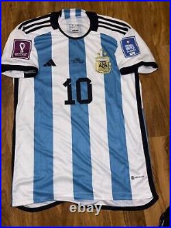 Lionel Messi Hand Signed Argentina Home Shirt With Coa Included