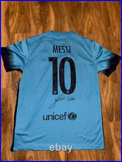 Lionel Messi Hand Signed Barcelona away Shirt With Coa Included