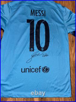 Lionel Messi Hand Signed Barcelona away Shirt With Coa Included