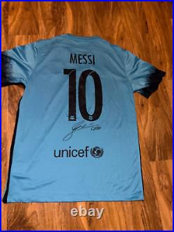 Lionel Messi Hand Signed Barcelona away Shirt With Coa Included