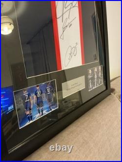 Lionel Messi, Neymar Jr & Kylian Mbappe Hand Signed And Framed PSG Shirt COA
