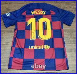 Lionel Messi SIGNED JERSEY autograph #10 FC Barcelona Icon COA