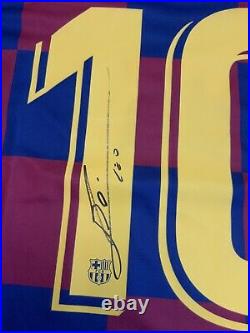Lionel Messi SIGNED JERSEY autograph #10 FC Barcelona Icon COA