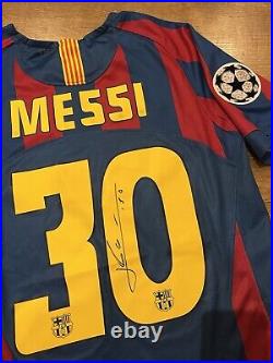 Lionel Messi Signed Barcelona Shirt 2006 #30 Coa Authentic