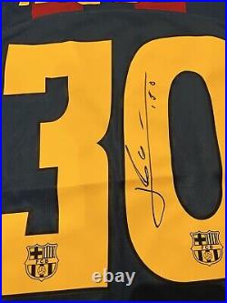 Lionel Messi Signed Barcelona Shirt 2006 #30 Coa Authentic