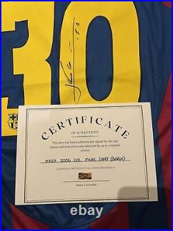 Lionel Messi Signed Barcelona Shirt 2006 #30 Coa Authentic