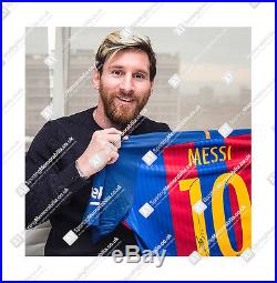 Lionel Messi Signed Barcelona Shirt 2016/2017 Gift Box Autograph Jersey