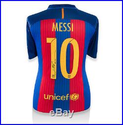 Lionel Messi Signed Barcelona Shirt 2016/2017 Number 10 Autograph Jersey