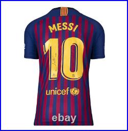 Lionel Messi Signed Barcelona Shirt 2018-19, Number 10 Autograph Jersey