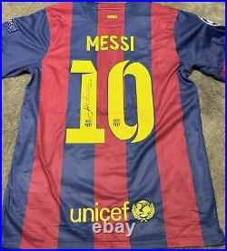 Lionel Messi Signed Barcelona Shirt With C. O. A