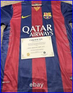 Lionel Messi Signed Barcelona Shirt With C. O. A