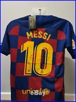 Lionel Messi Signed FC Barcelona 2019-20 Home Shirt Autograph Jersey COA & PROOF