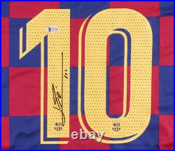 Lionel Messi Signed FC Barcelona Nike Jersey Inscribed Leo Beckett COA